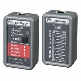 Ideal 62-200 LinkMaster RJ-45 Wiremapper for Cat 3, 5, 5e, 6, and 6a Cables