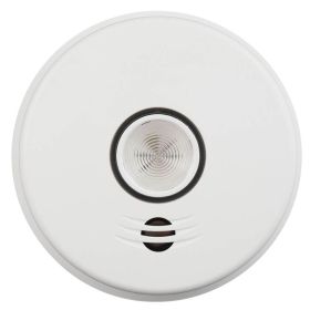 Kidde 21027326 P4010LACS-W Wireless Interconnect Photoelectric Smoke Alarm With Egress Light Hardwired With 10 Year Lithium Battery Backup