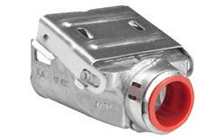 Crouse-Hinds 38MCQD Quick-Lok 3/8 In. Duplex AC/MC/FMC Snap-On Straight Connector