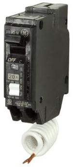 GE THQL1120AF2 20A 1-Pole Combination AFCI 120/240V 10kA Plug-On Circuit Breaker with Pigtail