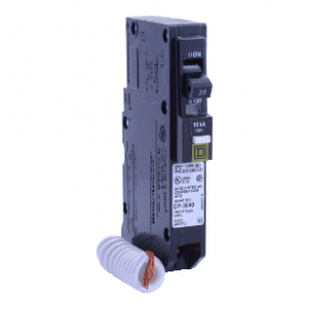 Square D QO120CAFI 20A 1-Pole Combination AFCI 120/240V 10kA Plug-On QO Circuit Breaker with Pigtail