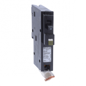 Square D HOM120CAFI 20A 1-Pole Combination AFCI 120V 10kA Plug-On HOM Circuit Breaker with Pigtail