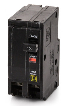 Square D QO2100 100A 2-Pole 120/240V 10kA Plug-On QO Circuit Breaker