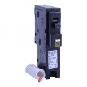 Square D HOM115CAFI 15A 1-Pole Combination AFCI 120V 10kA Plug-On HOM Circuit Breaker with Pigtail