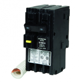 Square D HOM230GFI 30A 2-Pole GFCI 6mA 120/240V 10kA Plug-On HOM Circuit Breaker with Pigtail