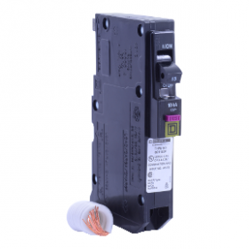 Square D QO115DF 15A 1-Pole AFCI/GFCI 120V 10kA Plug-On QO Circuit Breaker with Pigtail