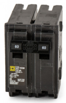 Square D HOM260 60A 2-Pole 120/240V 10kA Plug-On HOM Circuit Breaker