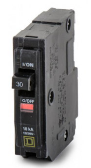 Square D QO130 30A 1-Pole 120/240V 10kA Plug-On QO Circuit Breaker