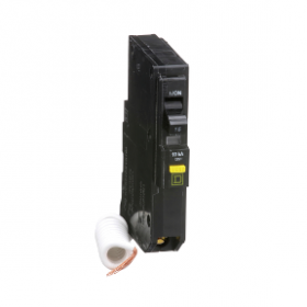 Square D QO115GFI 15A 1-Pole GFCI 6mA 120V 10kA Plug-On QO Circuit Breaker with Pigtail