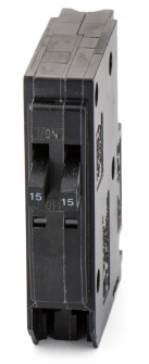 Square D QO1515 15A 1-Pole 120/240V 10kA Twin Plug-On QO Circuit Breaker