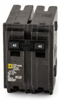 Square D HOM240 40A 2-Pole 120/240V 10kA Plug-On HOM Circuit Breaker