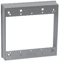 Crouse-Hinds TP7123 2-Gang 1 in Deep Weatherproof Outlet Box Extension Ring Gray