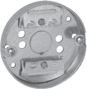 Crouse-Hinds TP266 3-1/4 In. Round 1/2 In. Deep Steel Ceiling Pan Box with NMB Clamps