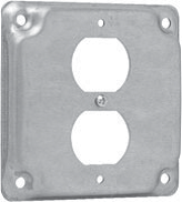 Crouse-Hinds TP516 4 In. Square 1/2 In. Raised Single-Duplex Surface Cover