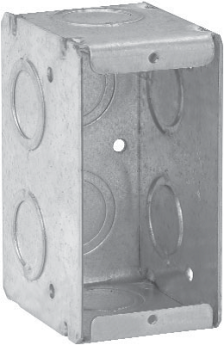 Crouse-Hinds TP682 2-1/2 In. Deep Single-Gang Masonry Box, 1/2 In. and 3/4 In. Knockouts