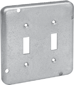 Crouse-Hinds TP726 4-11/16 in Square 2-Switch 1/2 in Raised Cover