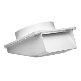 Lambro 143W 4 In. Plastic Under Eave Vent with Damper, White