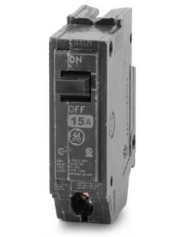 GE THQL1115 15A 1-Pole 120V 10kA Plug-On Circuit Breaker