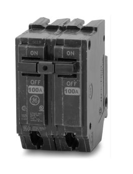 GE THQL21100 100A 2-Pole 120/240V 10kA Plug-On Circuit Breaker
