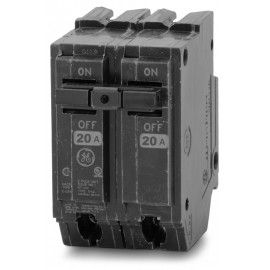 GE THQL2120 20A 2-Pole 120/240V 10kA Plug-On Circuit Breaker