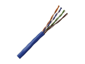 Southwire 96263-46-06 Blue Cat 5e Non-Plenum CMR Riser Cable 300 VAC (4 Pair) 24 AWG Solid Bare Copper Conductors 1000 ft Pull Box