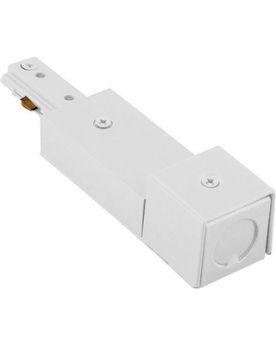WAC HBXLE-WT White H-Track Live End Connector For Surface Mounted Cable