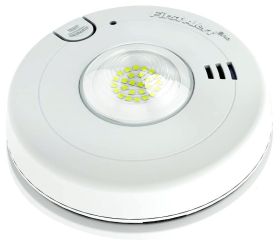 BRK 7020BSL First Alert 120V AC Hardwired Photoelectric Smoke Alarm with LED Strobe Light and 10-Year Sealed Lithium Battery Backup
