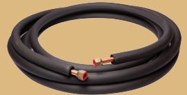 Great Lakes B38581250F 3/8 X 5/8 X 1/2 X 50' EZ-Roll Plus Black Coated Insulated Lines For Air Conditioning & Refrigeration Applications