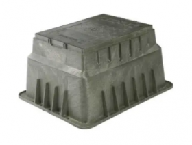 Pencell PE14HDH005P3 Green HDPE 14x19x12 In. Underground Box, Includes "ELECTRIC" Cover and Bolts, 5K Rated