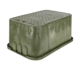 Pencell PE1324HDH005P3 Green HDPE 13x24x12 In. Underground Box, Includes "ELECTRIC" Cover and Bolts, 3K Rated