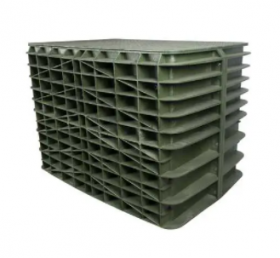 Pencell DT173015HDH005P3 Green HDPE 17x30x15 In. Underground Box, Includes "ELECTRIC" Cover and Bolts, 5K Rated