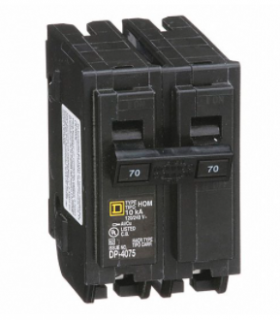 Square D HOM270 70A 2-Pole 120/240V 10kA Plug-On HOM Circuit Breaker