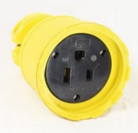 KH C650DF 50A 2P 3-Wire Flip Seal Ground Connector 250V Yellow