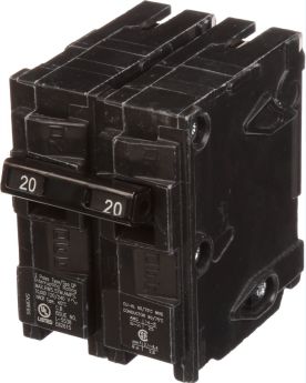 Siemens Q220 20A 2-Pole 120/240V 10kA Plug-On QP Circuit Breaker