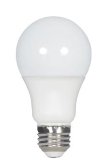Satco S39596 A19 LED Lamp, 9.5 Watts, Medium E26 Base, 800 Lumens, Dimmable, Warm White