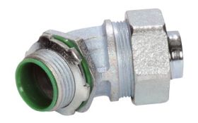 Sepco SLT36-45T 3/4 In. 45-Degree Liquidtight Connector, Insulated Throat, Malleable Iron