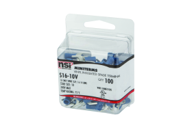 NSI S16-10V 16-14Awg Vinyl Insulated Spade #10 Stud 100/Pk