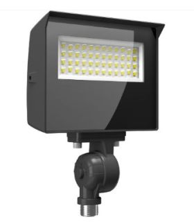RAB X22-20 X22 Flood Light Fixture CCT Adjustable 3000/4000/5000K Knuckle & Yoke Mount Photocell Bronze