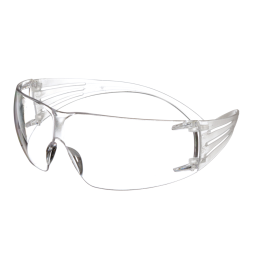 3M SF201AF Clear Lens Safety Glasses Anti-Fog Anti-Scratch Secure Fit Clear Frame