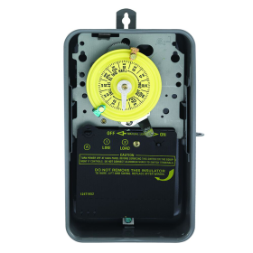 Intermatic T101R 24-Hour Mechanical Time Switch, 120 VAC, SPST, Indoor/Outdoor Metal Enclosure, 1-Hour Interval