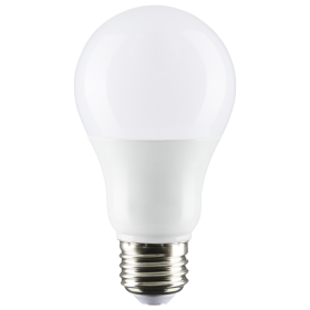 Satco S39836 A19 LED Lamp, 9.8 Watts, 3000K, Medium E26 Base, 800 Lumens, Dimmable, Soft White, 6 per Box