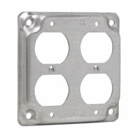 Crouse-Hinds TP510 4 In. Square 1/2 In. Raised Double-Duplex Surface Cover