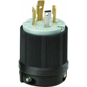 Morris 89756 Male Twist Lock Plug, 125/250 VAC, 30 A, 3 Poles, 4 Wires