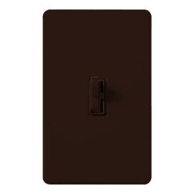Lutron AYCL-153P-BR Ariadni Traditional Single-Pole or 3-Way Circuit Dimmer Switch, 120 VAC, Brown