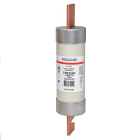 Mersen TRS250R Current Limiting Time Delay Fuse, 250 A, 600 VAC/300 VDC, 200/20 kA, Class RK5, Cylindrical Body