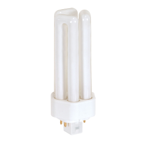 Satco S8345 T4 Triple Compact Fluorescent Lamp, 26 Watts, PL 4-Pin GX24q-3 Base, 1800 Lumens, Warm White