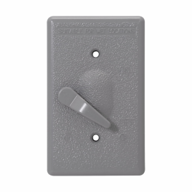 Crouse Hinds TP7280 1-Gang Toggle Switch Weatherproof Outlet Box Cover Gray