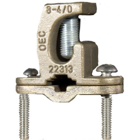 Morris 91657 Heavy Duty Lay-In Grounding Clamp, 8 to 4/0 AWG Conductor, Cast Copper Alloy