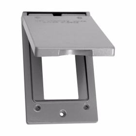 Crouse Hinds TP7240 1-Gang Vertical Decorator Weatherproof Outlet Box Cover Gray