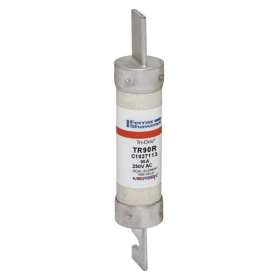 Mersen TR90R Current Limiting Time Delay Fuse, 90 A, 250 VAC/125 VDC, 200/20 kA, Class RK5, Cylindrical Body